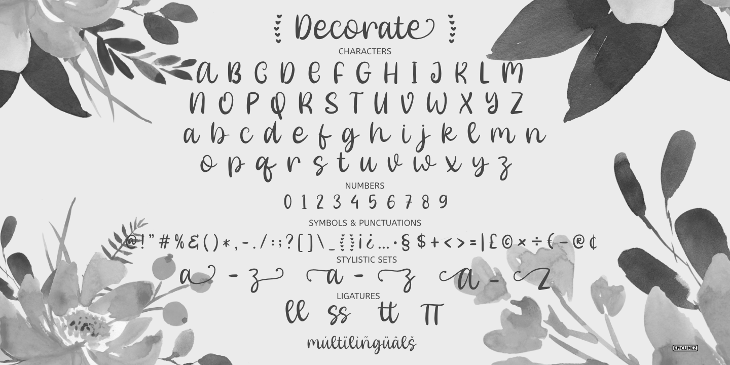 Example font Decorate #2